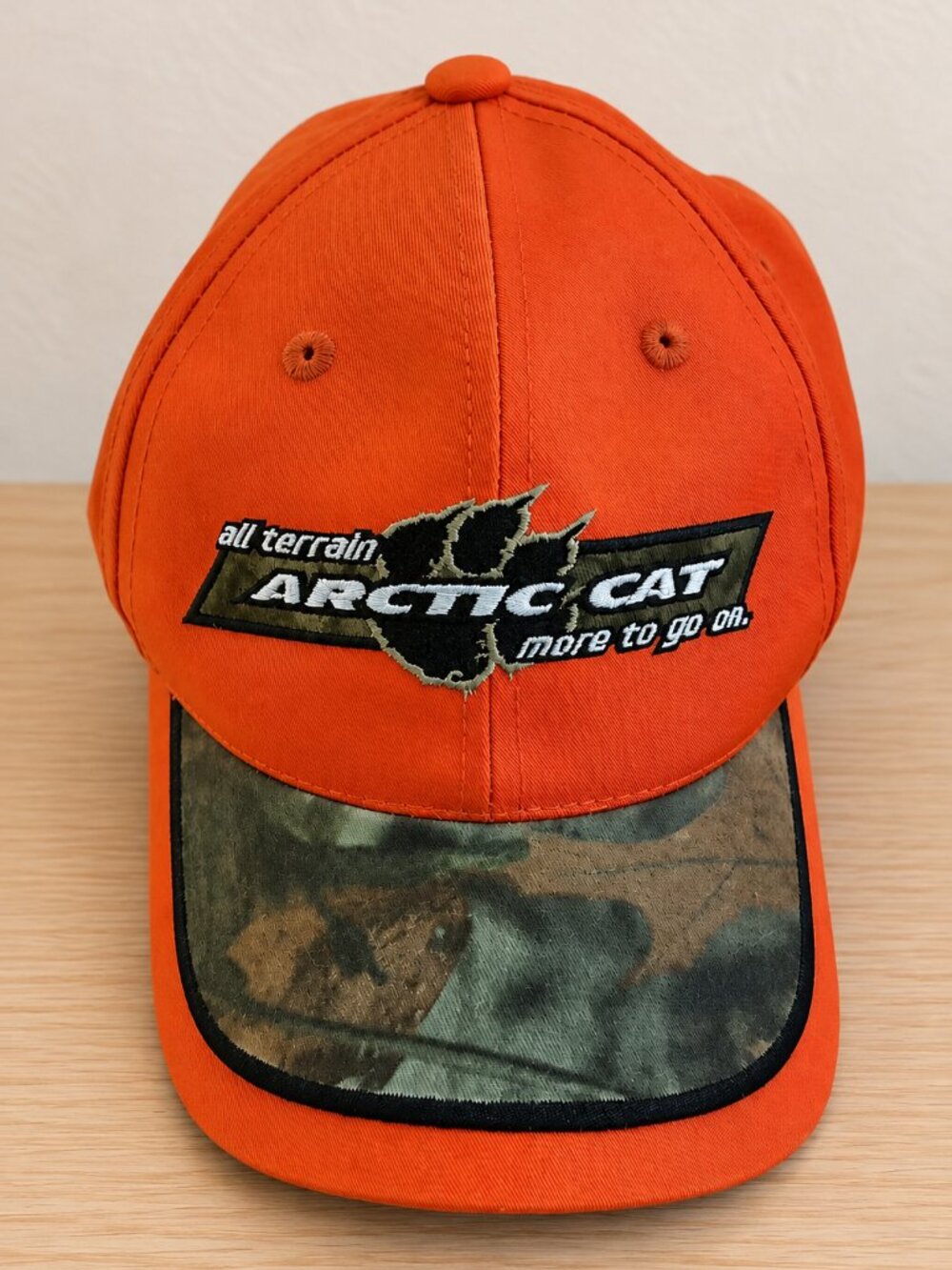 BASEBALL CAP Arctic Cat Orange Camo ATV Snowmobile Adult Hat All Terrain